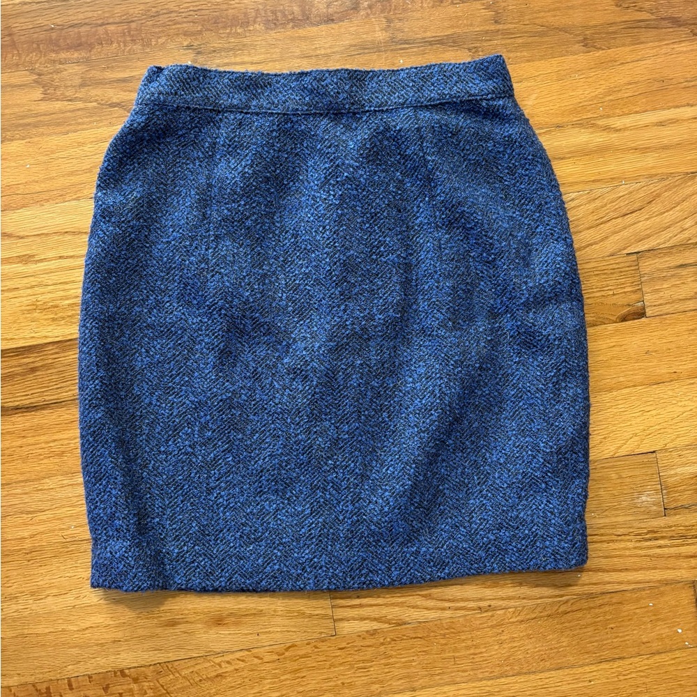 Five and Mellow 100% Wool Blue Women's Skirt